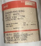 Oce Engineering Bond Copier/ Laser Plotters Paper 45-111 Size 22 X 500' White. Fixed Price $9.80.