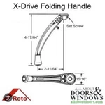Roto Xdrive Folding Handle Operator For Awning Casement Almond. Fixed Price $14.97.