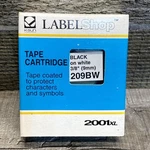 K-sun Label Shop 2001XL Tape Cartridge, Black On White 3/8 (9MM). Fixed Price $17.99.