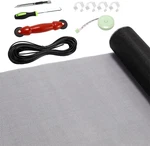 Flyzzz Windows Screen Door Repair Kit Fiberglass Mesh 48''X118''(0.161"SPLINE). Fixed Price $18.93.