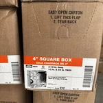 Raco 232 Square Box 4IN Steel 2-1/8D 1/2-3/4KO Of 25. Fixed Price $74.00.