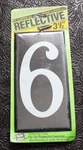 Hy-ko CA25/6 Reflective Aluminum 3 -1/2" House Number "6" Black & White. Fixed Price $5.49.