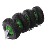Heavy Duty 10 Inch Caster Wheels 4 Pack Rubber Swivel Inflatable. Fixed Price $69.44.