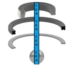 905002 Track Adjuster Cylinder Seal Kit Fits John Deere 350B 450B. Fixed Price $17.41.
