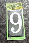 Hy-ko CA25/9 Reflective Aluminum 3 -1/2" House Number "9" Black & White. Fixed Price $5.49.