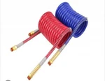 Phillips 11-3150 Coiled Air Hose Set 15', Power Grip, (red + Blue). Fixed Price $65.00.