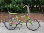 Huffy Super Stock 24 / 20 Bicycle 5 Speed Original - Antifreeze Green Rare Bike. Fixed Price $3850.00.