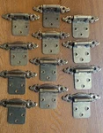 12 Vintage Self Closing Cabinet Hinges Keeler Brass Decorative Hardware 5/8. Fixed Price $24.80.