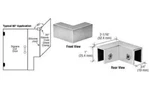 Crl Polished Chrome Degree "sleeve Over" Glass Clamp S0GC90CH. Fixed Price $24.00.