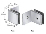Crl BGC039CH Polished Chrome Fixed Panel Beveled Clamp With Large Leg. Fixed Price $24.76.