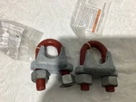 Genuine Crosby -1/4 Wire Rope Cable Clamp. Lot Of 2. (G-450 Red Bolt). Fixed Price $50.00.