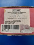 700-417 Robertshaw 24V Diaphragm Gas Valve -model 7010BGVE- 3/4" In Out. Fixed Price $100.00.