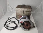 Vintage 1950S Porter Cable Model 160 Saw Kit With Metal Box Tested. Fixed Price $95.00.