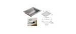 Brushed Stainless Steel Wide X 10" Deep 1-9/16" High Standard Drop-in. Fixed Price $420.41.
