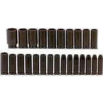 Proto J74216 1/2" Drive 25 Piece Metric Deep Impact Socket Set - Point. Fixed Price $312.57.