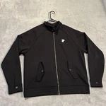 Brooks Brothers Double Knit Jacket Mens Large Black Full Zip Bomber Mock Neck. Fixed Price $38.75.