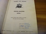 Champ 640HLP Forklift Truck Owner Operator Service Repair Parts Manual CC72787. Fixed Price $133.90.