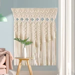 Handmade Macrame Wall Hanging Boho Home Backdrop Door Window Curtain Decor. Fixed Price $18.22.