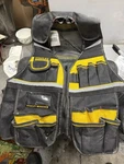 Stanley Fatmax FMST530201 Tool Vest,black/yellow/gray,mesh 31XR39. Fixed Price $44.00.