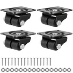 1 Inch Wheels Set 4 Heavy Duty Low Profile Plate Rigid Casters Premiu. Fixed Price $44.50.