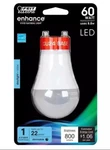 Feit Electric Enhance 60-WATT Daylight White Led W/GU24 Twist Lock Base 5000K. Fixed Price $10.49.