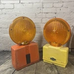 Lot Of 2 - Vintage Starlite 777 Red & Amber Safety Signal Light Lantern. Fixed Price $52.99.