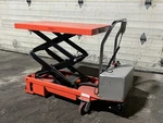 Uline H-3767 Battery Operated Lift Table 770-LBS New Batteries Hydraulic. Fixed Price $1600.00.