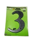 Hy-ko 6 Inch High Visibility Nail On Black Plastic House Address Number 3. Fixed Price $9.00.