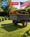 Utility & Atv Trailer, 750LB Capacity 8 Cu. Ft. Lawn Mower Duty Heavy. Fixed Price $169.09.