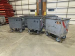 Portable Steel Hopper 1/2 Yard Tote Non-tilt Towable Cart 36X24X30" Gray. Fixed Price $539.99.