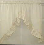 Stacey Solid Light Filtering Cafe Curtain Tier Or Valance Swag Ice Cream. Fixed Price $20.49.