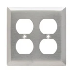 Pass & Seymour SS82 2-GANG Stainless Steel Duplex Receptacle Wall Plate. Fixed Price $19.99.