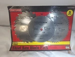 New Craftsman Saw Blade Set 5-PC Steel Circular 7 1/4 #932302 Nos Sealed. Fixed Price $24.99.
