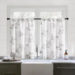 Kitchen Curtains 36 Inch Length Cafe Tier Drapes, Light Filtering Semi Sheer .... Fixed Price $15.49.