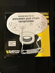 Satco 90-443 Glazed Porcelain On-off Pull Chain Ceiling Receptacle. Fixed Price $10.50.