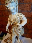 Vintage 1920S Granitex Figural Roman Male Lamp Rare Antique Statement Piece. Fixed Price $129.00.