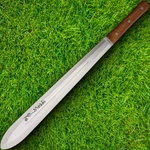 Albainox Masai Machete 19" Full Tang Double Edge Stainless Blade Wood Handle. Fixed Price $33.49.