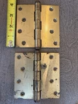 Vintage 4 Brass Door Hinges (set Of 2) Made Japan Mid-century Hardware. Fixed Price $29.99.