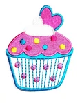 Hho Cute Cupcakes Pink White Heart Embroidered Diy Patches, Appliq.... Fixed Price $12.98.