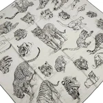 Hermes Carre 90 Dans L'atelier De Robert Dallet Silk 100% Scarf Nobox Tiger T36. Fixed Price $682.10.