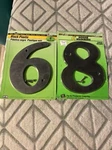 6" Black House Number Eight Hy-ko Co. # 8 With Screws And Six. Fixed Price $8.00.