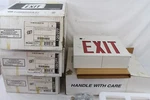 4 Nib Lithonia Lighting Series Steel Emergency Led Exit Red Letters 120/277. Fixed Price $154.99.