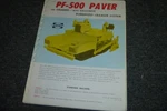 Blaw Knox PF-500 Asphalt Paver Grabber Crawler System Service Repair Manual Xz. Fixed Price $167.84.