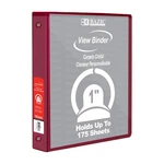 Bazic Binder View Burgundy 3-RING W/ 2-POCKETS, 11.61" X 10" 1.5". Fixed Price $19.27.