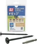 Grip Rite #10 X 3" Prime Guard Structural Screws 20 Count Lifetime Coating. Fixed Price $14.99.