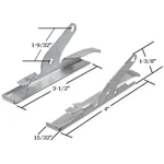 Crl Jalousie Window Glass Clip For Pan Am And Look, 4", Pair. Fixed Price $29.95.