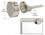 Crl Brushed Nickel Brass Round Mirror Edge Fixings Clips Brackets 4 6MM. Fixed Price $14.39.