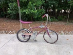 Huffy Dual Stick Rail V Bicycle 5 Speed Original - Magenta *rare Bike. Fixed Price $2850.00.
