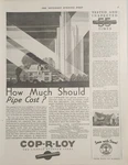 1930 Print Ad Cop-r-loy Copper Alloyed Steel Pipe Wheeling,west Virginia. Fixed Price $28.73.