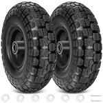 10" Solid Tires, 2 Pack Flat Free 4.10/3.50-4'' Wheels With 5/8 Axle Bore Ho.... Fixed Price $46.72.